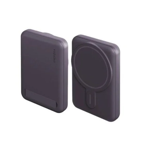 ENERGEA MAGPAC MINI 10000MAH ULTRA SLIM MAGSAFE COMPATIBLE POWER BANK WITH BUILT-IN VIDEO STAND - PURPLE